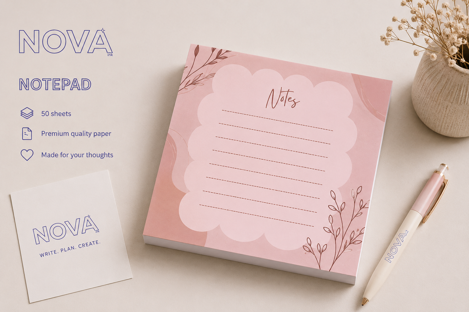 Pinky notepad 50 sheets