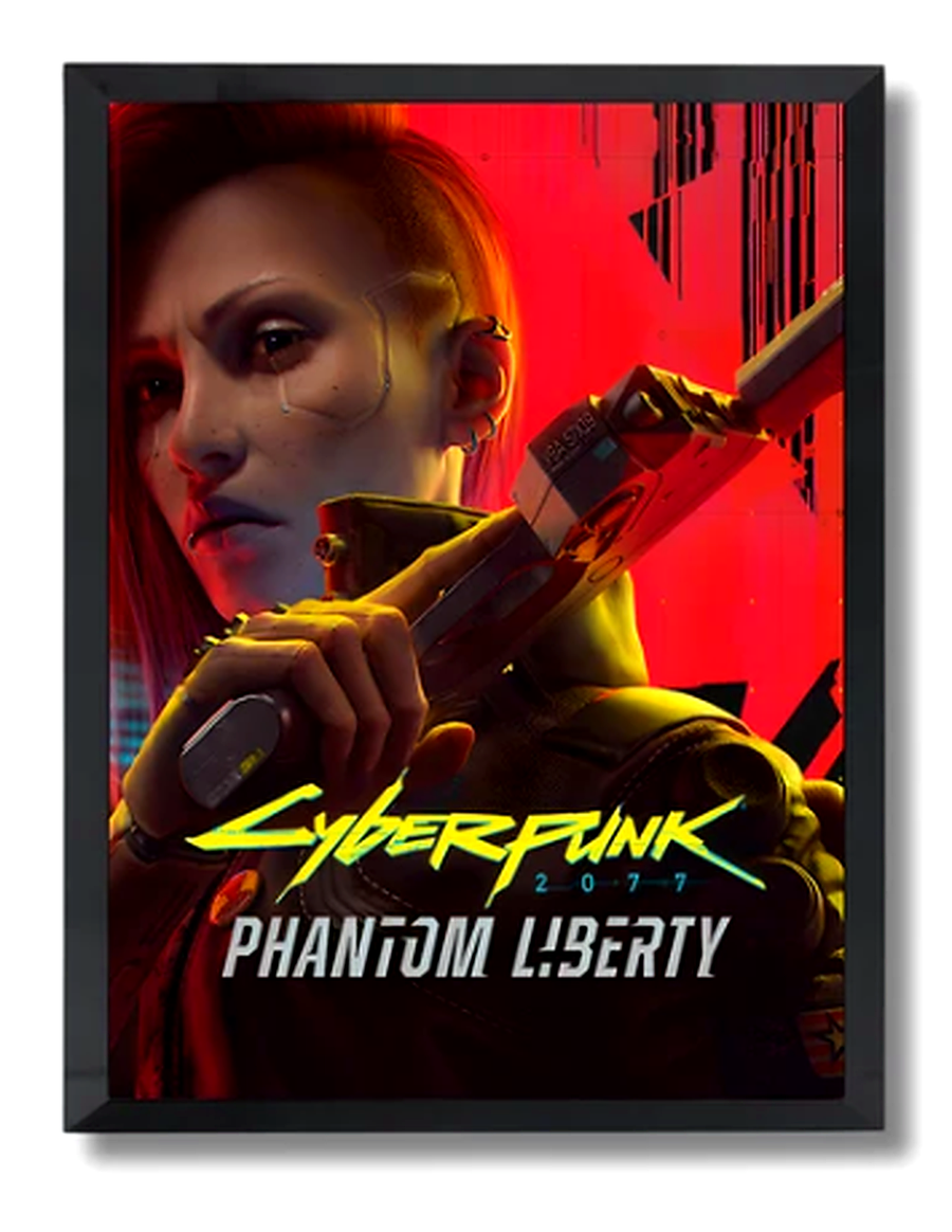 Cyberpunk 2077 Phantom Liberty A4 poster enhanced