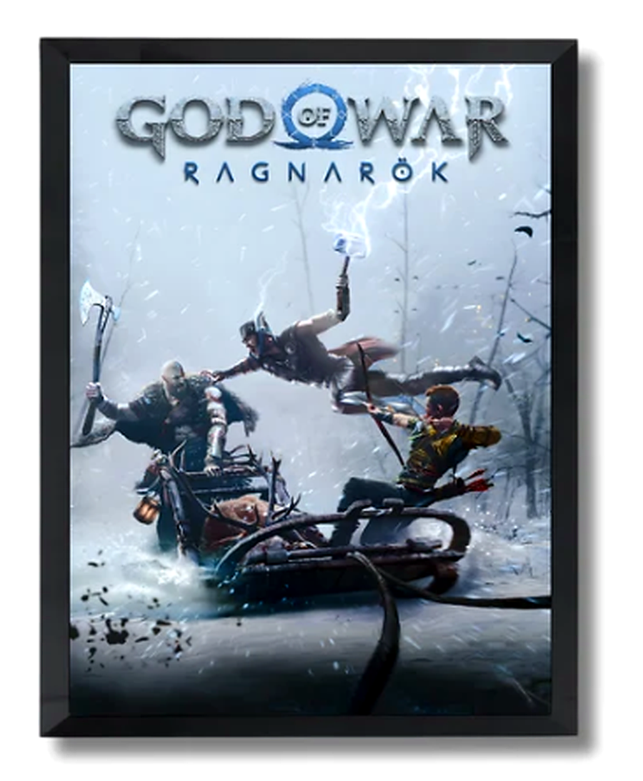 God of War Ragnarok A4 poster enhanced