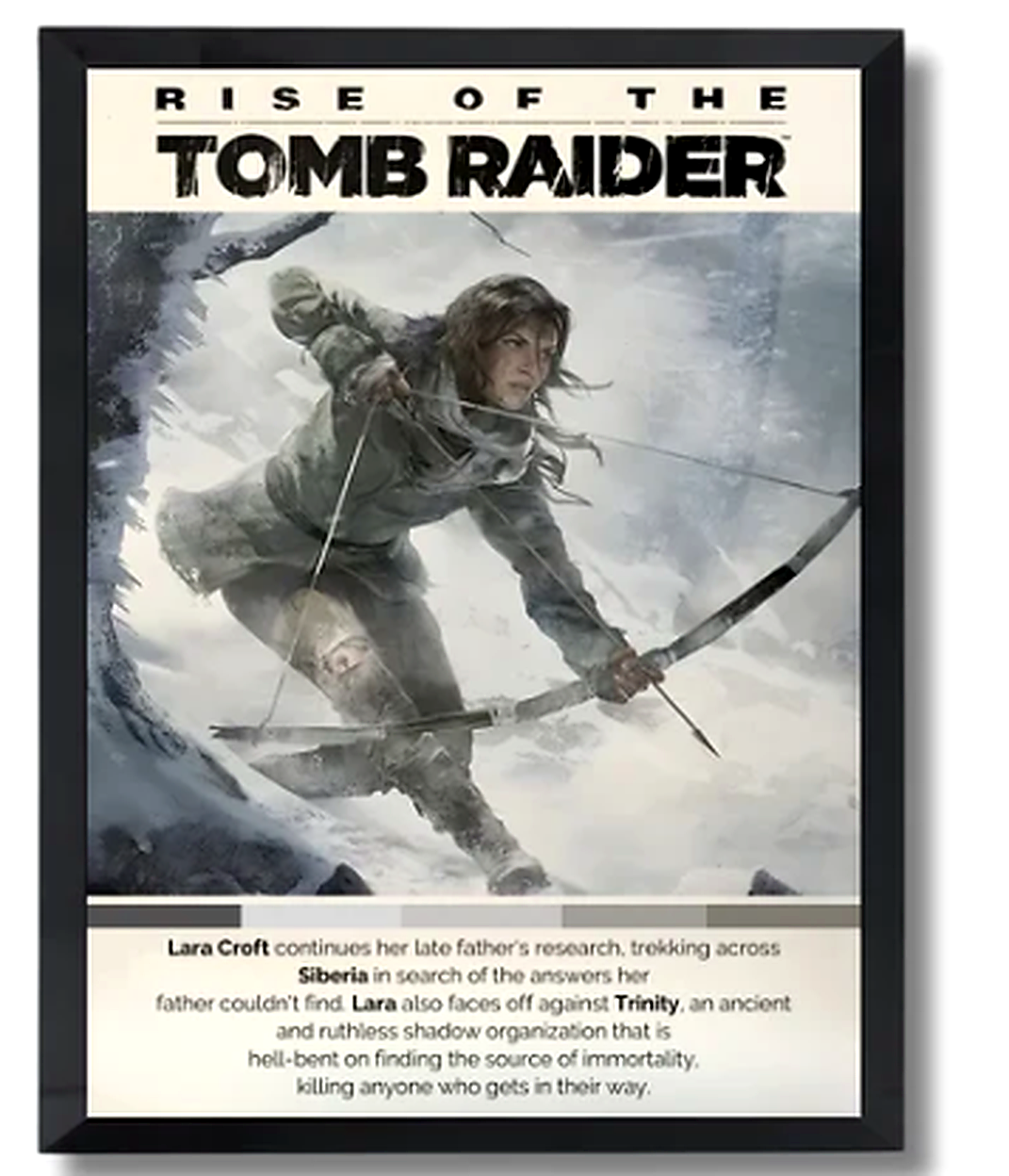 Rise of the Tomb Raider A4 poster enhanced