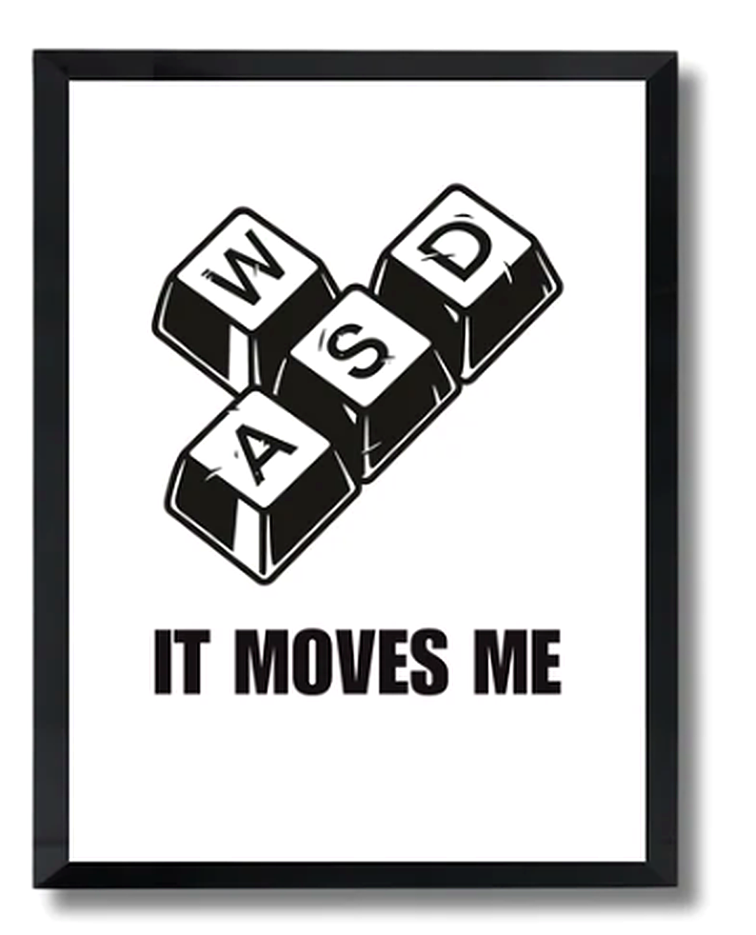 WASD It Moves Me A4 poster enhanced